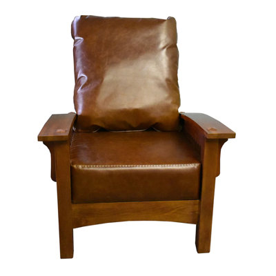 Mel 33" W Top Grain Leather Armchair by Wildon Home