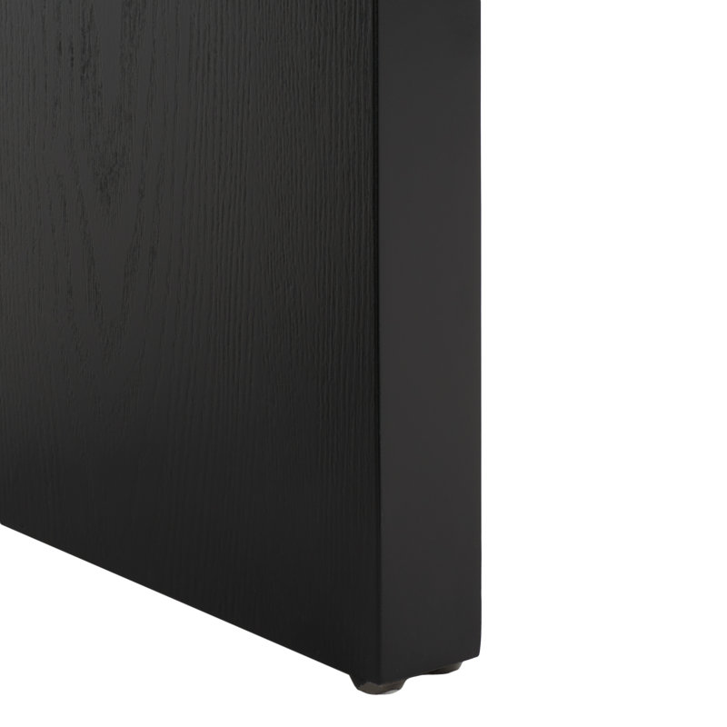 Console en bois massif 47 po Aava, Noir