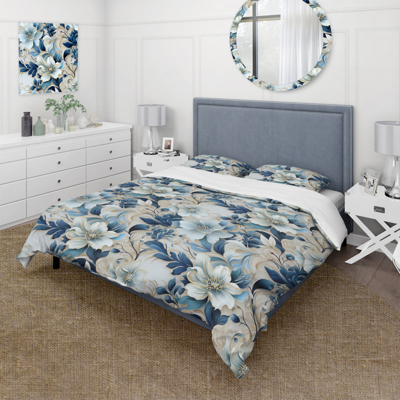 Literie à motif cachemire Coastal Retreat, Housse de couette pour grand lit et 2 taies décor