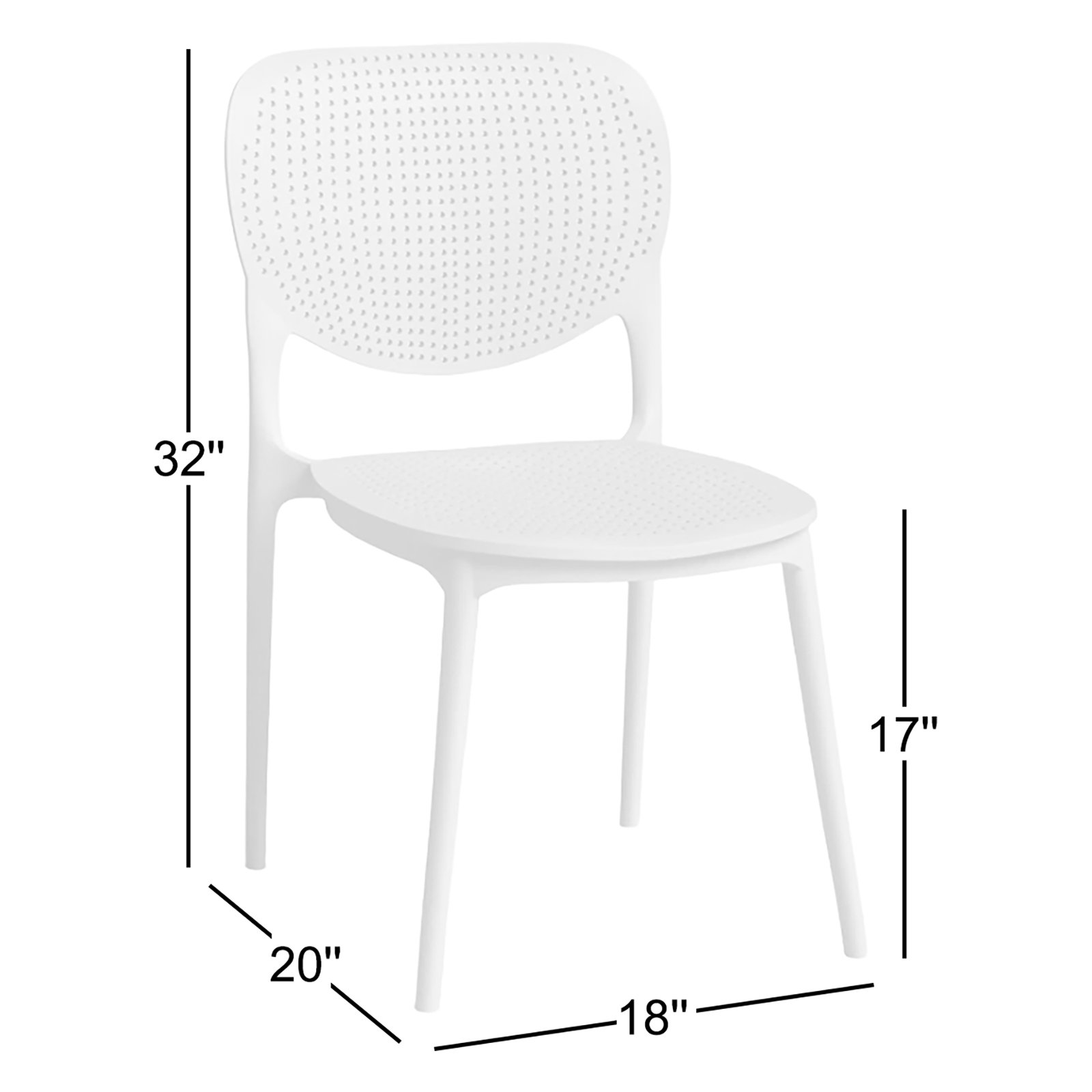 Alyisa Patio Side Chair, White