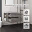 Meuble-lavabo flottant 36 po avec lavabo 36 po, tiroir à fermeture en douceur, comptoir et dosseret en marbre de culture blanc de 2 po Carrara, contreplaqué, gris-1273865866-1273865878