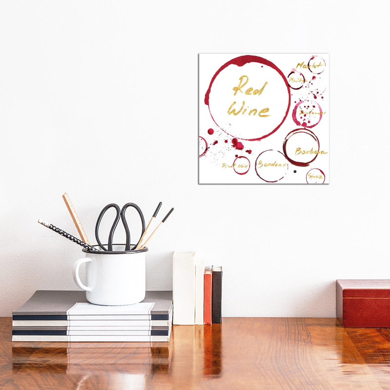 Red Wine by PI Studio - Wrapped Canvas Painting, 30.48 cm H x 30.48 cm W