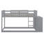 Twin over Twin Bunk Bed with 4 Drawers and 3 Shelves-1258991506