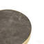 Plateau de table en MDF 23,6 po avec peinture UV, texture de marbre gris foncé, bordure en acier inoxydable doré, pieds de table en métal, table basse moderne et luxueuse.-129158029-129158027