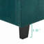 Grand lit plateforme tapissier capitonné en velours vert-171502279