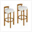Tabouret de bar à dossier bas en bois Elise-604613911