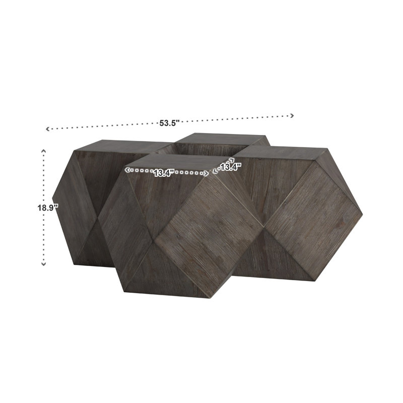 Table basse Wyndmere Barry, Brun foncé