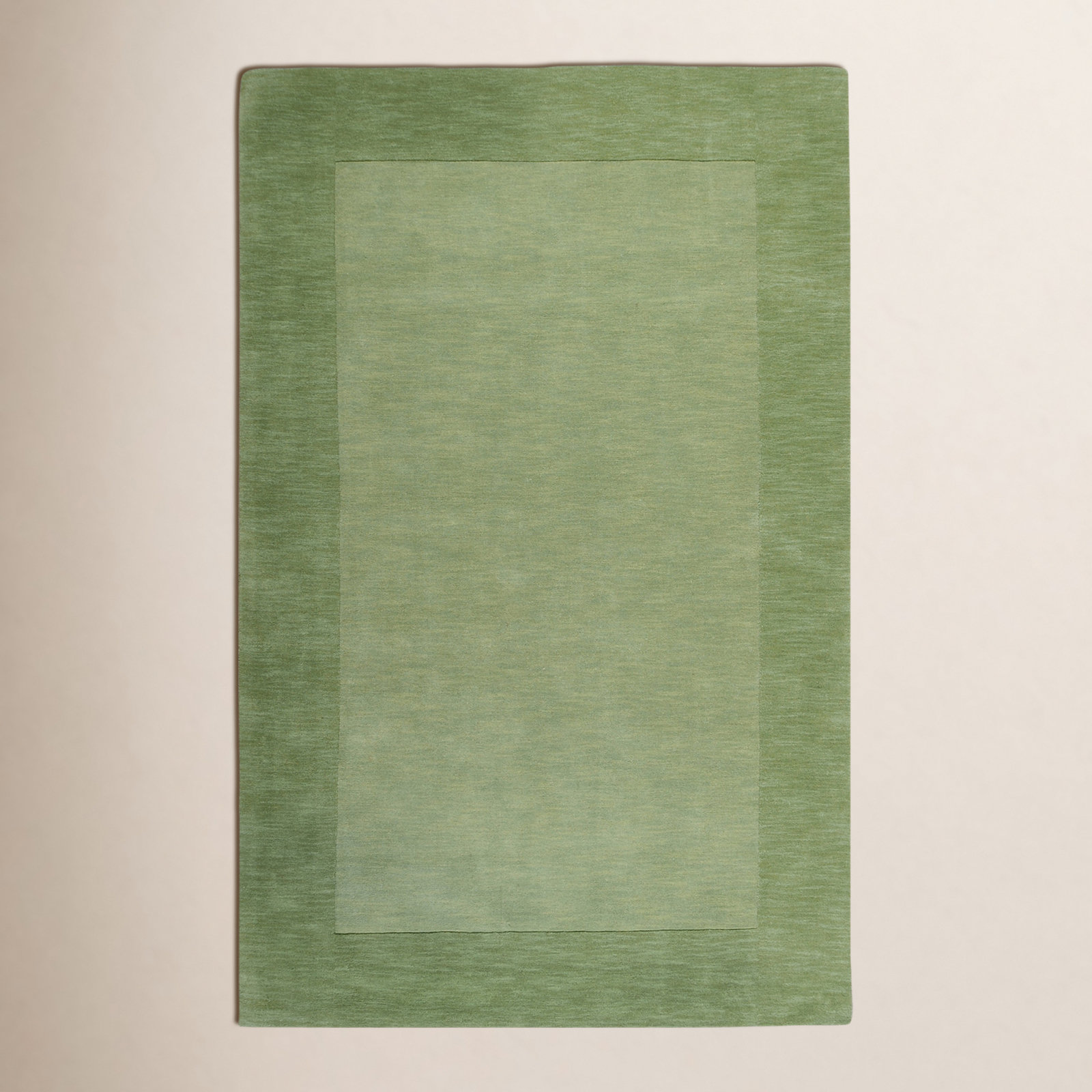 Dolma Medium Green Hand-Loomed Wool Rug, Rectangle 12' x 15'