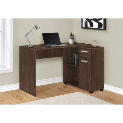 Computer Desk, Home Office, Corner, Storage Drawers, 46"L, L Shape, Work, Laptop, Contemporary, Modern