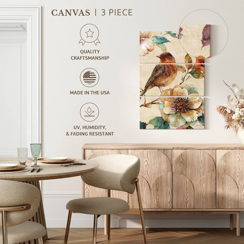Brampt Spiced Nature II Linen Leaf, 32" H x 20" W