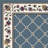 Alminus Signature Symphony Lapis Floral Lattice Area Rug-1008986938