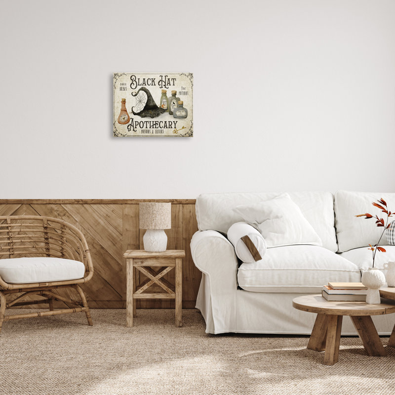 «Black Hat Apothecary Potions» par Deane Beesley, H 16 po x l 20 po x P 1,5 po
