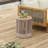 Rustic Industrial Table Set,Coffee Table & Side Table With Woven Rope Design, Stylish Table Set