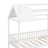Twin Wood House Bed With Fence-1358518196
