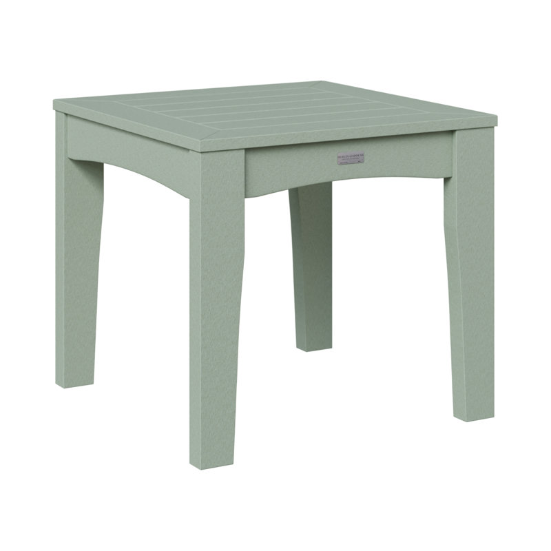 Classic Terrace Outdoor Square Side Table, Seafoam