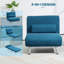 Romine Folding 5 Position Convertible Sleeper Chair Sofa Bed Blue