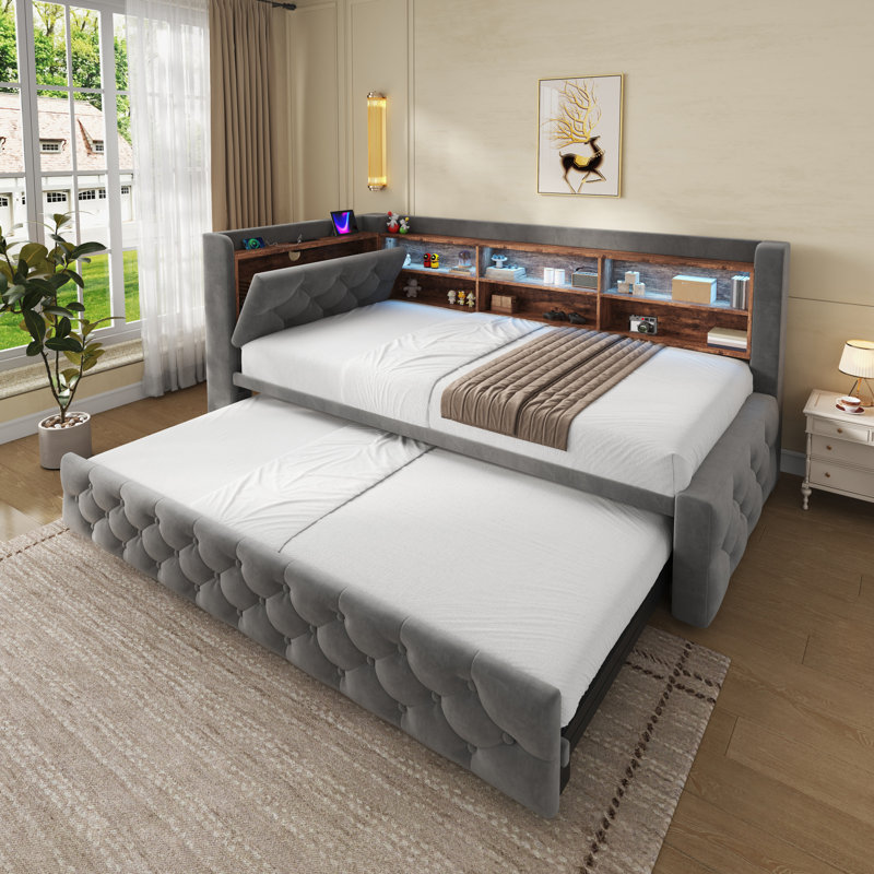 Bed, Beige