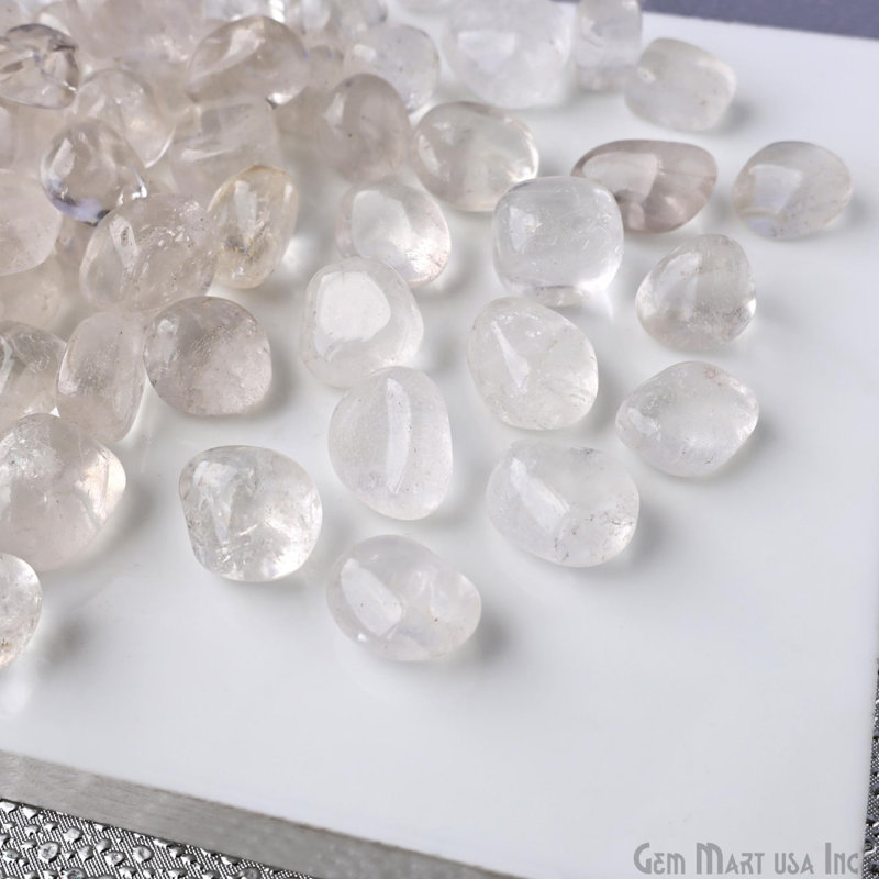 Crystal Tumbled Stone, Gemstone Reiki Healing Stones, Home Décor Vase Filler, 100 Gram Lot, 1 Inch Stones