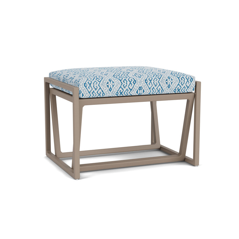 Summit Outdoor Ottoman, French Beige, Aman Capri
