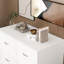 Lit escamotable blanc compact avec rangement et multiprise intégrée