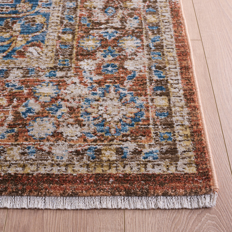 Tapis performance oriental Broomhedge Bijar, Rectangle 2 pi 3 po x 4 pi, Brown/Rust