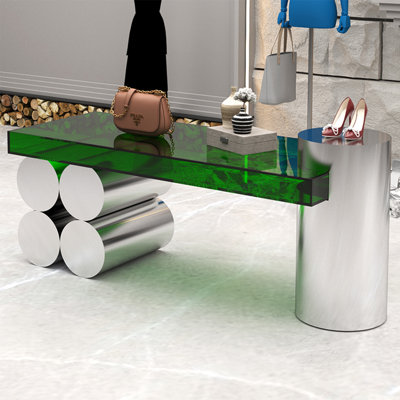 Creative acrylic and stainless steel display stand