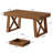 Retro Dark Brown Computer Desk With Small Drawer, 55" Extra Wide Desktop For Home And Office – Ideal For Gaming And Multi-Screen Setups
