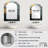 Grey and black Urban Cubist stones II - Cubism Asymmetrical Wall Mirror, Modern Arch Decorative Mirror, Printed Metal Art-1439025223