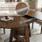 Rohun Round Extendable Modern Kitchen Dining Table Set With 32.8"H Dining Chair-303345140-303345143