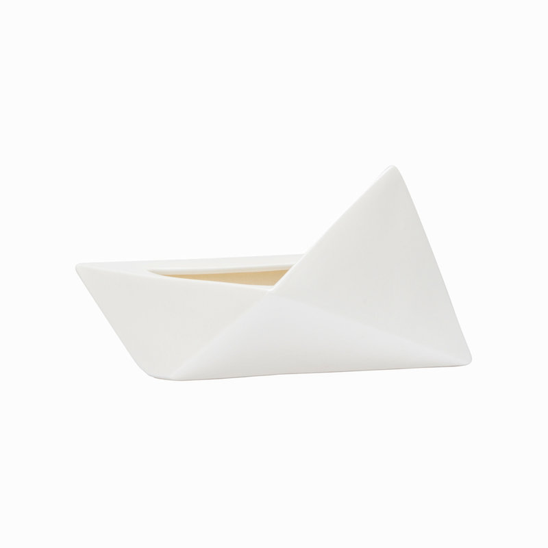 Vase en origami - kuro, Vernis blanc