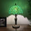 Lampe de table en verre coloré teinté vert avec ampoules DEL incluses 12 po x P 12 po x H 19 po