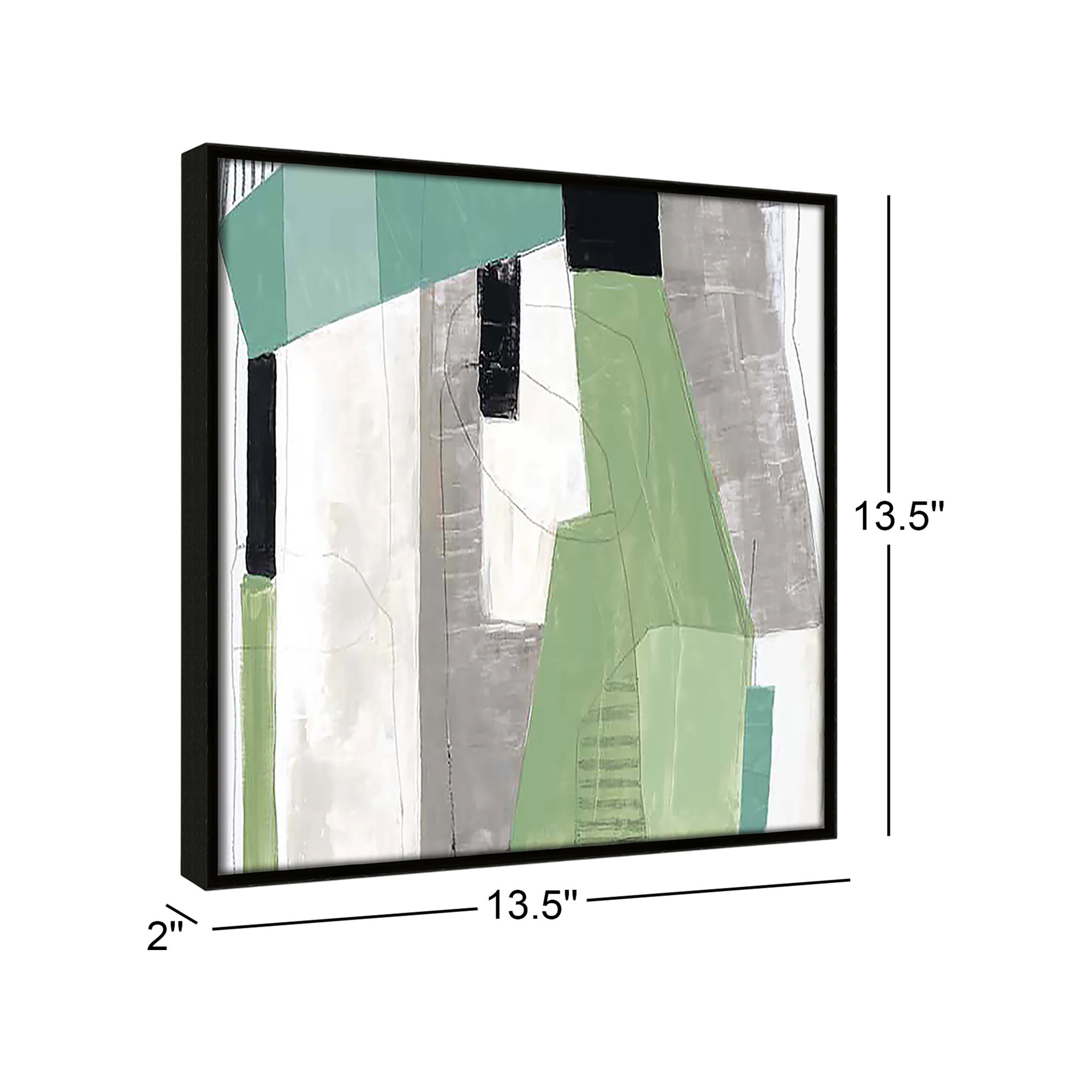 Evergreen Essence I by Tom Reeves, 13.5" H x 13.5" W x 2" D, Espresso Floater Framed