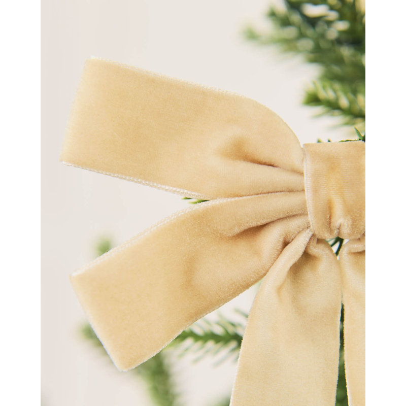 15 cm Polystyrene Shatterproof Bow, Latte