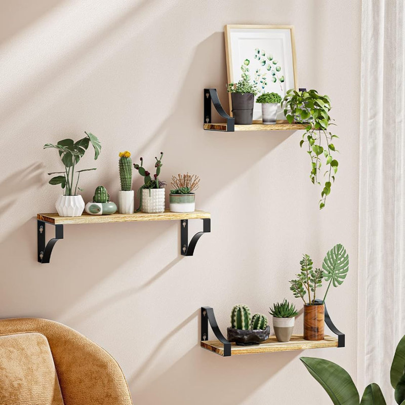 Paulownia Floating Shelf, Light Brown