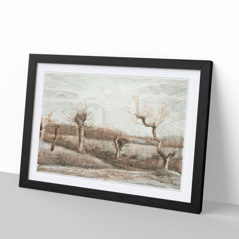 Tetards by Vincent Van Gogh - Picture Frame Painting, 36cm H x 48cm W x 2cm D, Black