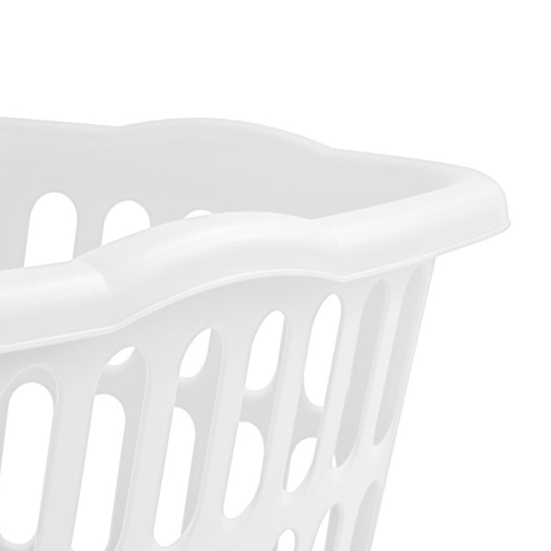 Sterilite Plastic Laundry Basket, 1.5 Bushel Clothes Hamper, White (24 Pack), White