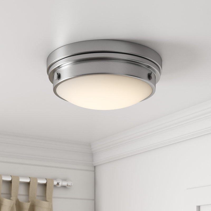 Jarreau Glass Flush Mount, Brushed Nickel