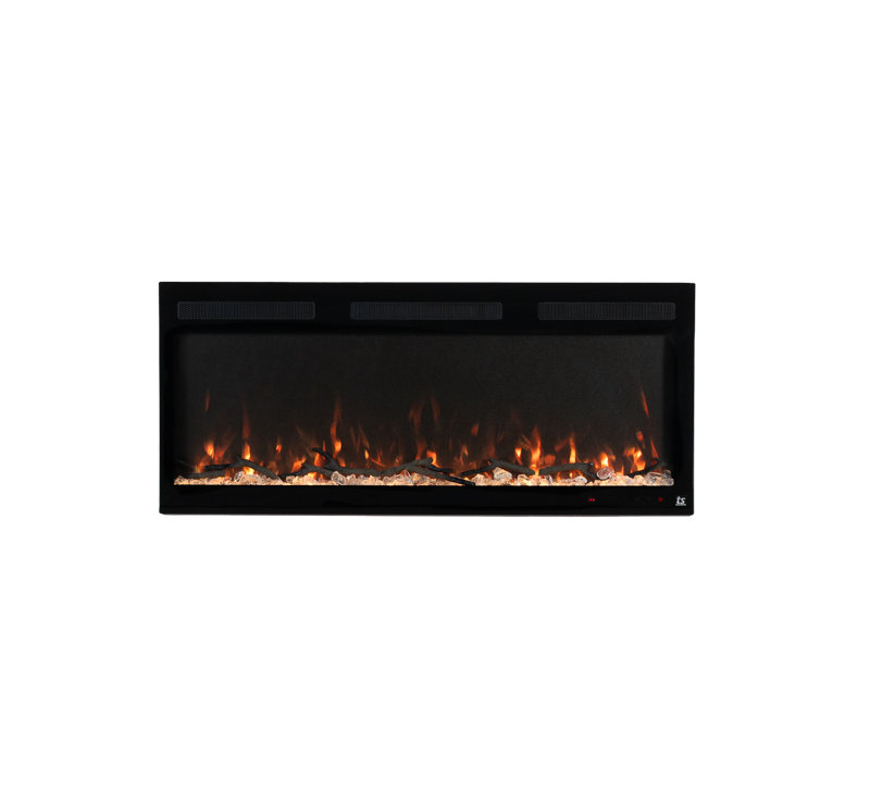 Sideline Fury Smart Electric Fireplace Recessed or Wall Mounted, 20" H x 46" W x 4.5" D