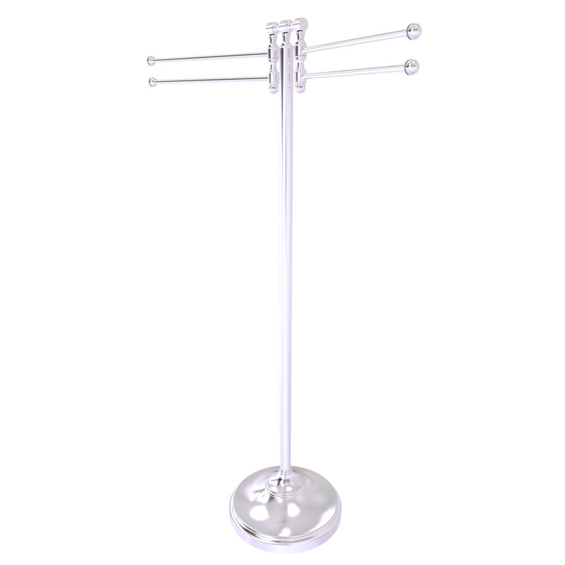 Porte-serviettes sur pied Gober, Chrome satiné