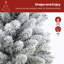 Arbre de Noël artificiel épinette enneigé, lumières incandescentes blanc chaud, support pliable, arbre de Noël enneigé -347488167