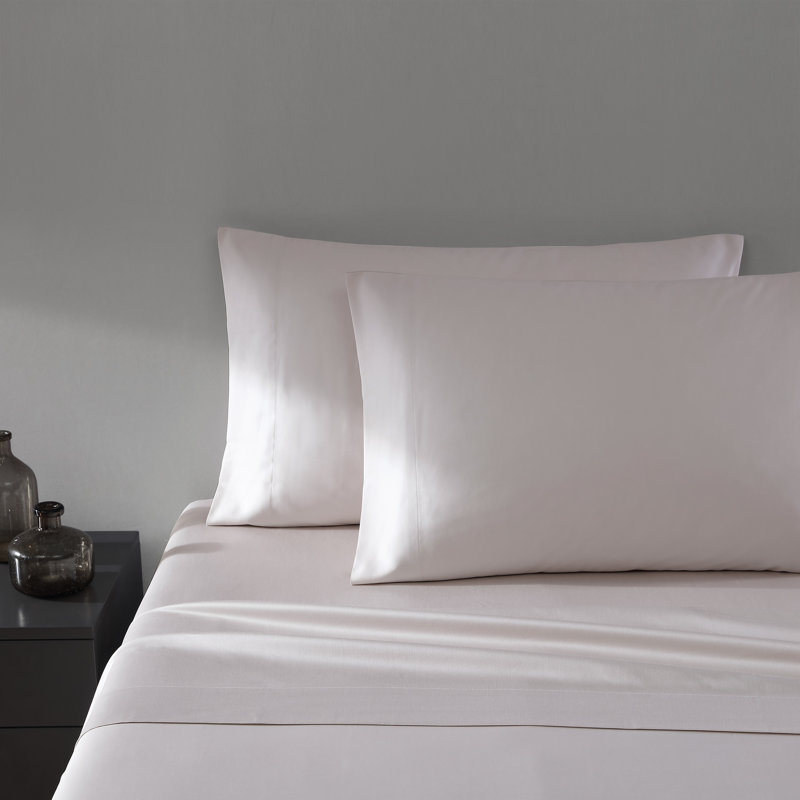 800 Thread Count Cotton Blend Sheet Set, Pink, Queen Sheet Set with 2 Pillowcases