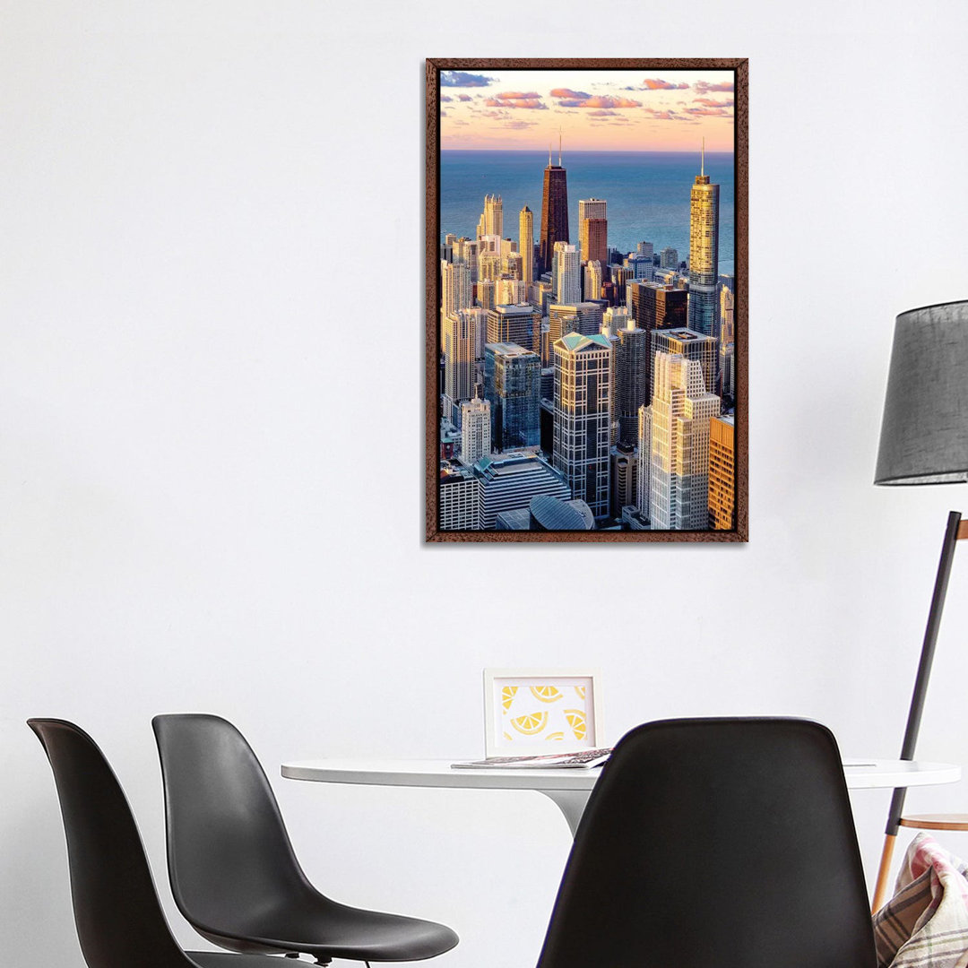 Downtown Chicago Skyline von Susanne Kremer - Galerie-verpackte Leinwand Giclée auf Leinwand