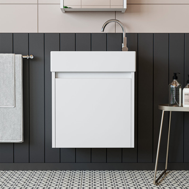 Bittencourt Cloakroom Vanity Unit with Washbasin, White