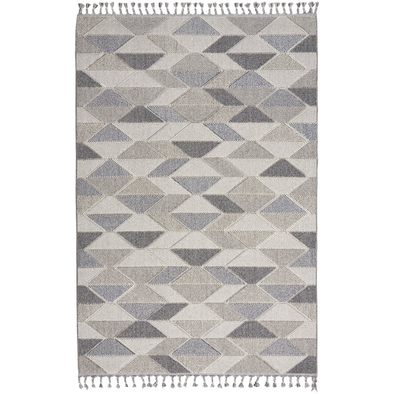 Tapis gris contemporain Mabelle, Rectangle 4 pi x 6 pi 2 po