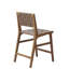 Tabouret de comptoir en similicuir tissé de 24 po de hauteur - structure en bois massif avec des tons de pacane, design Mid-Century, sangles de chaise d'appoint séparées disponibles, pieds en finition, décontracté