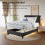 Lit tapissier en tissu, base de lit à hauteur réglable capitonnée-59352076-59352562