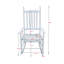 Chaise berçante en bois, sans tapis-1973895124