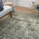 Tapis oriental beige / bleu marine Lytham