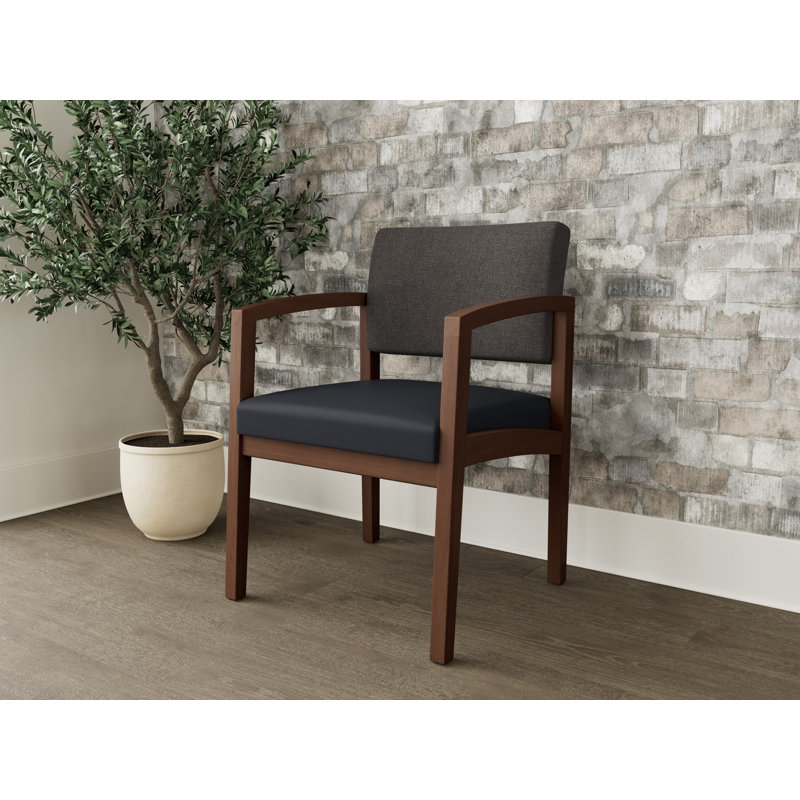 Chaise en bois Lenox, Noyer Riftwood, Fumée Archetype / noir Modena