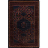 Haven Wool Oriental Area Rug in Burgundy/Navy